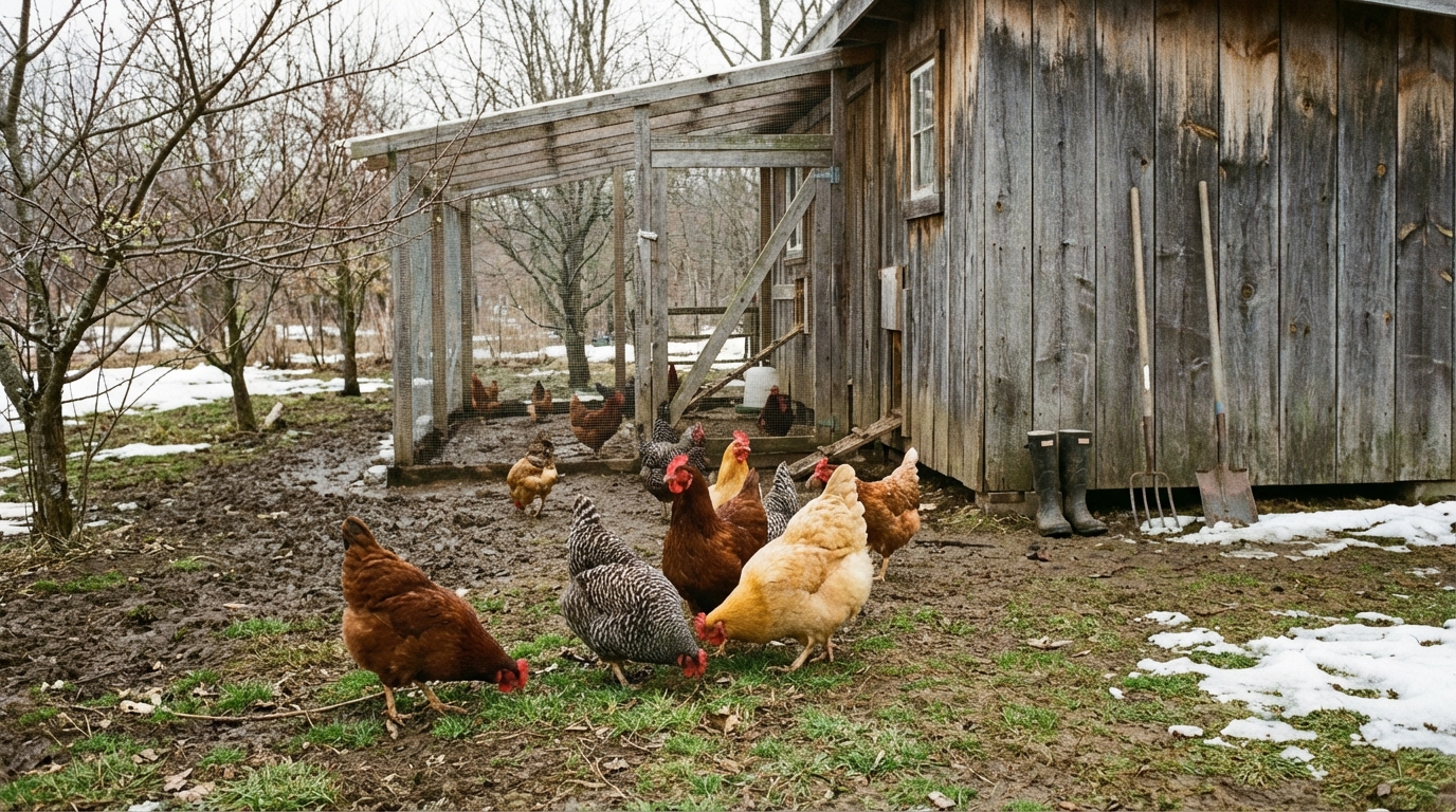 Je n’aurais jamais cru que ce simple geste vert en mars rendrait mes poules aussi énergiques et leur enclos méconnaissable