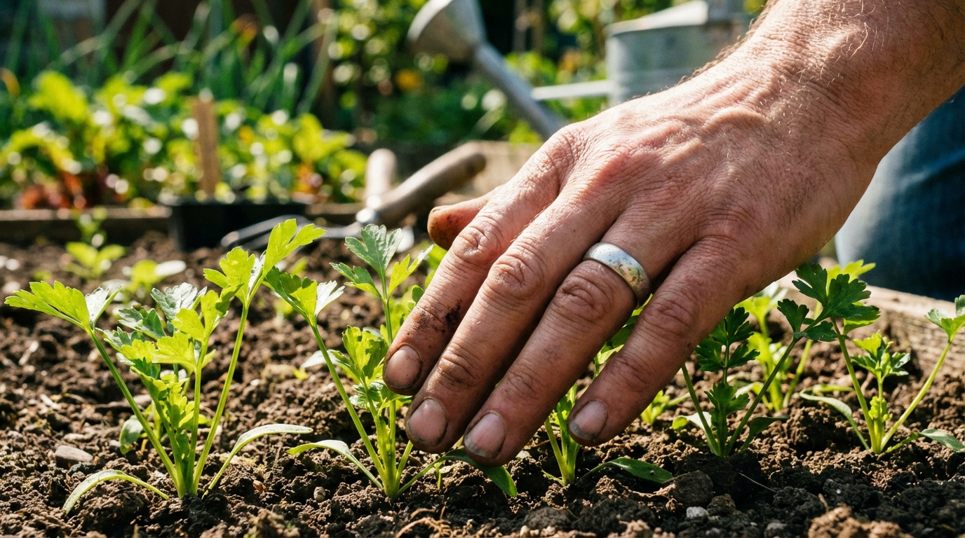 Le vrai secret du chervis se joue quand le plant atteint dix centimètres : la règle d’or à connaître en mars pour récolter cet hiver sans s’épuiser à arroser