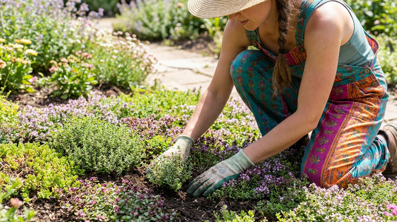 Je n&rsquo;ai plus arraché une seule mauvaise herbe depuis des années : le secret réside dans ce tapis végétal à planter d&rsquo;urgence en juin