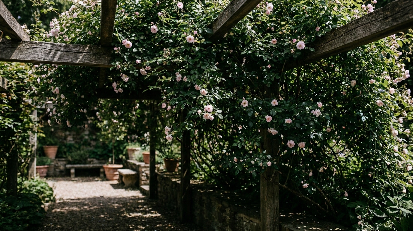 Les anciens couvraient toujours leur pergola d’une seule grimpante : la plante oubliée qui faisait de l’ombre sans jamais arroser