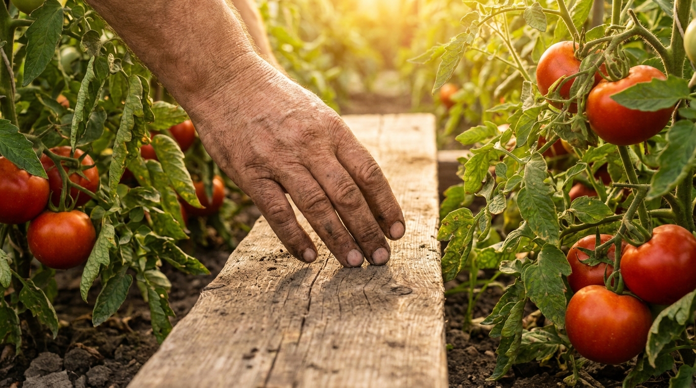 Mon voisin posait toujours une planche au pied de ses tomates pendant la canicule : j’ai ri avant de comprendre pourquoi il avait raison