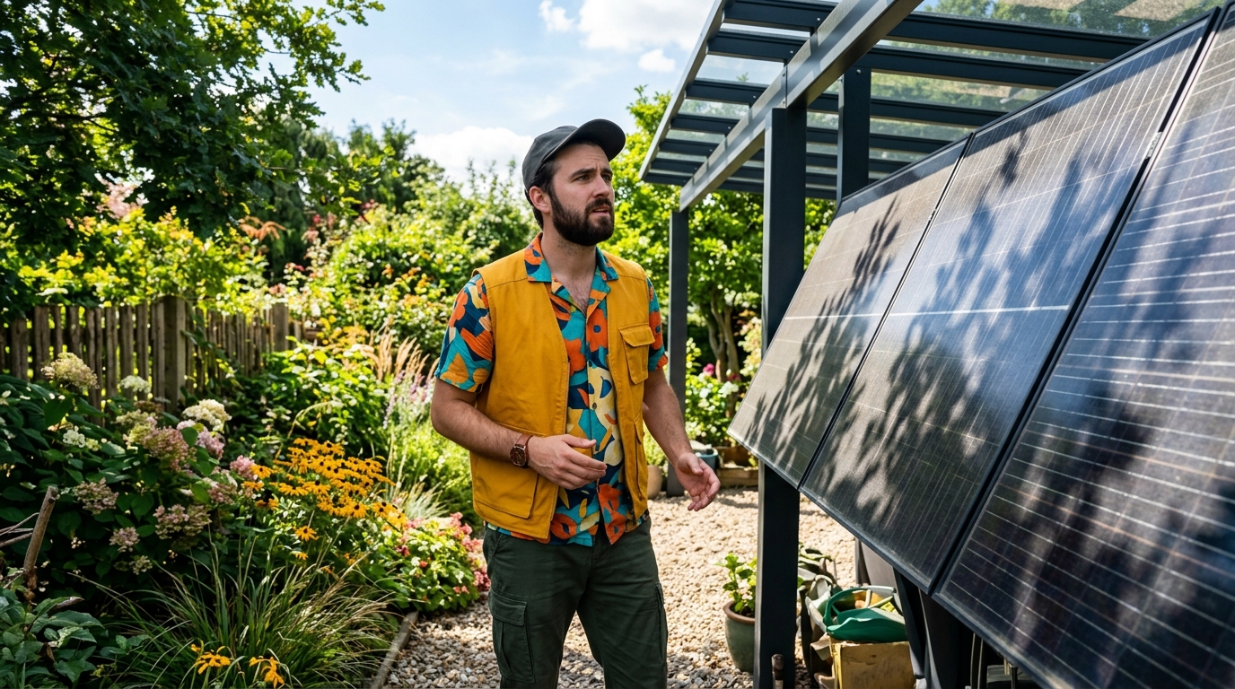 J’ai installé mon carport au point le plus ensoleillé du jardin : l’oubli fatal qui a réduit ma production d’énergie à zéro six mois plus tard