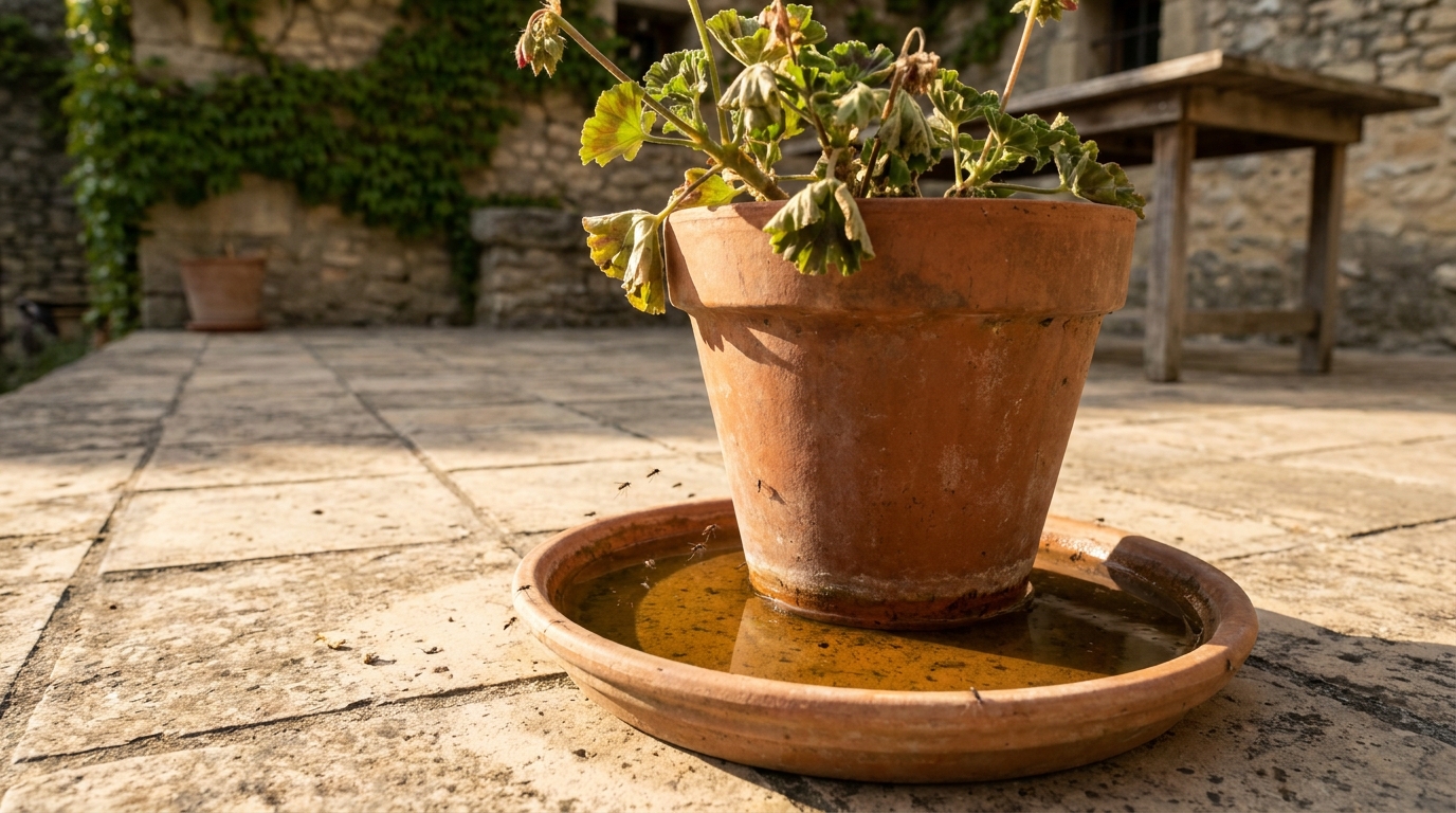 J’arrosais mes pots tous les soirs sur la terrasse : le jour où un voisin m’a montré ce qui se cachait sous les soucoupes, j’ai compris d’où venaient les moustiques